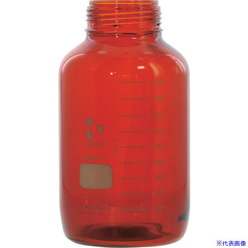 ■SIBATA 耐熱ねじ口びん 広口 茶褐色 びんのみ 2000mL 017250120005(1073326)[送料...