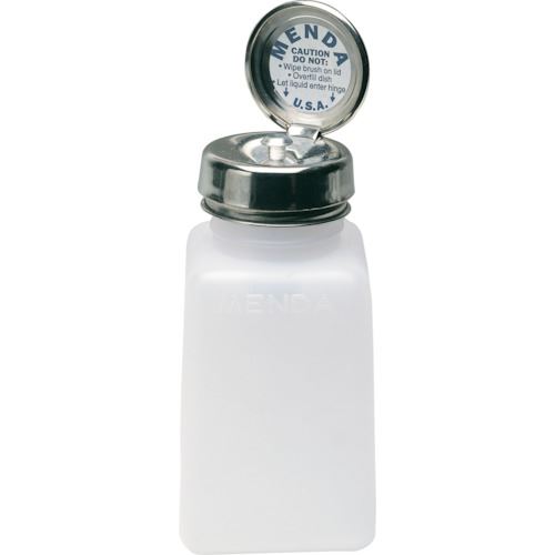 ■DESCO ディスペンサー PURE-TOUCH 白 角型 高密度ポリエチレン 180cc 35508(1112757)[送料別途お見積り][法人限定][掲外取寄]