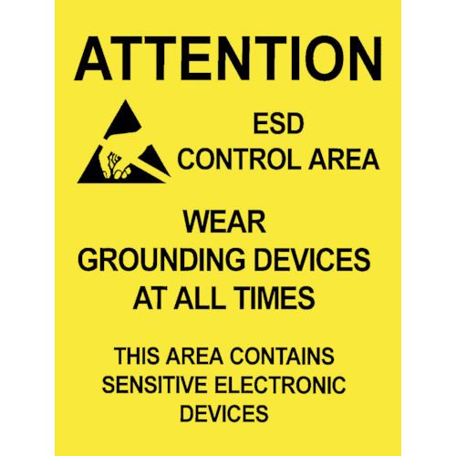 ■DESCO ポスター 注意区域 432mmX559mm (5枚入) 06742(1114385)[送料別途お見積り][法人限定][掲外取寄]