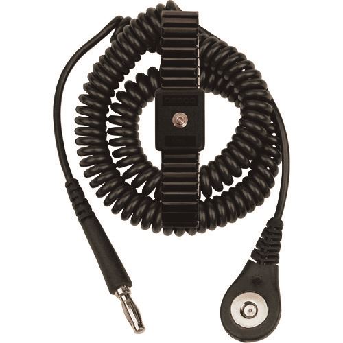 ■DESCO プレミアム金属製リストストラップ S コード長さ1.83m 09088(1114388)[送料別途お見積り][法人限定][掲外取寄]