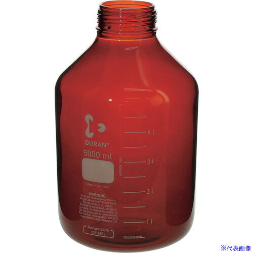 ■SIBATA 耐熱ねじ口びん 広口 茶褐色 びんのみ 5000mL 017250150005(1115142)[送料別途お見積り][法人限定][掲外取寄]