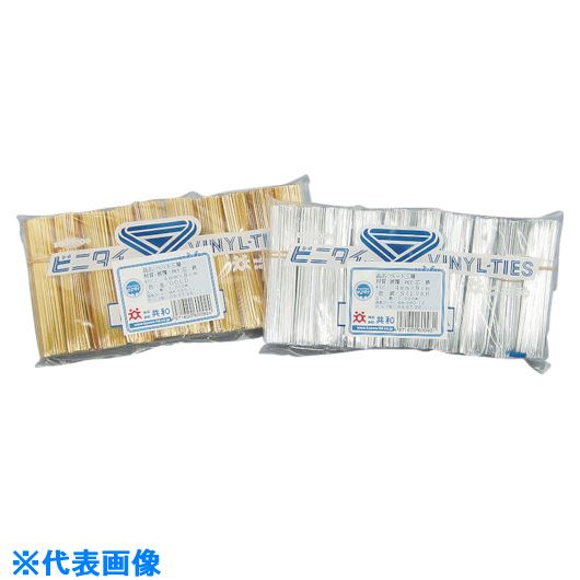■ビニタイ PETカット品 3層 金 4mm×10cm (1000本/袋) QA10011T(1127848)[送料別途見積り][法人・事業所限定][掲外取寄]