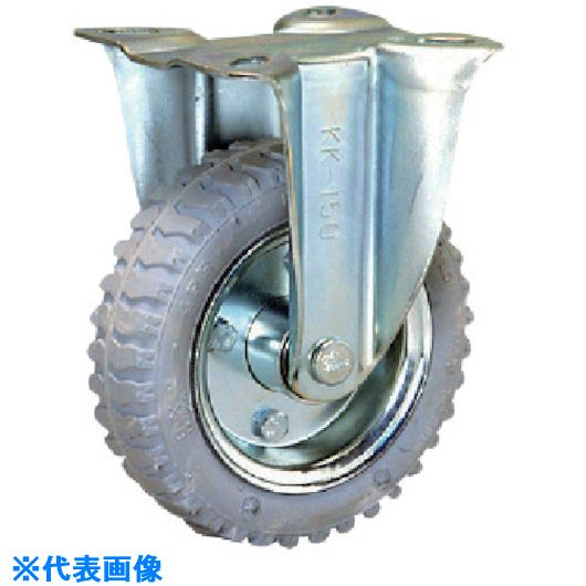 ■シシク 空気入車輪付キャスター 固定 153mm AIK62G(1129399)[送料別途お見積り][法人限定][掲外取寄]