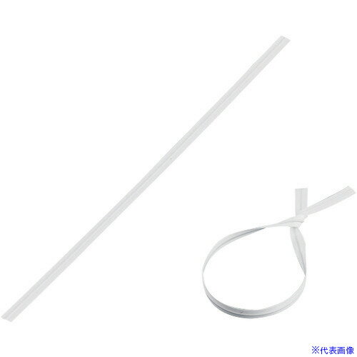 ■緑十字 ビニールタイ 白 金具37(白) 4mm幅×150mm 100本組 エンビ+鉄線 137371(1140186)