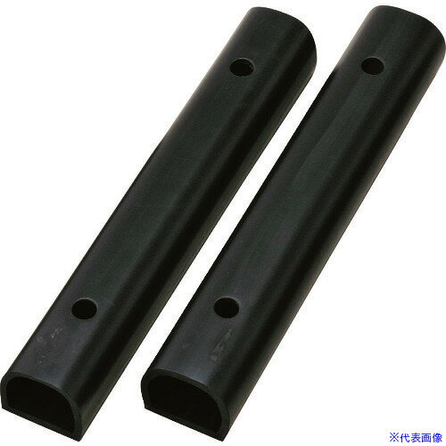 ■緑十字 カーストップ(車止め) カーストップ-70W 高さ70×幅70×全長450mm 2個組 ゴム製 120020(1140808)