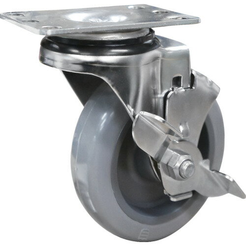 ■SAMSONG ステンレスキャスター 自在SP付 ウレタン 100mm TP514001PLYTLB(1143170)