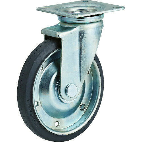 ■TRUSCO プレス製運搬車用オプション 台車 ドンキーカート500シリーズ用キャスター Φ200 自在 グレーゴム SD200GJ(1144211)