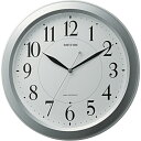 ■RHYTHM 電波 壁掛け時計(アナログ表示) 暗所自動点灯機能付き シルバー Φ337×51mm 4MYA26SR19(1145117)(3)