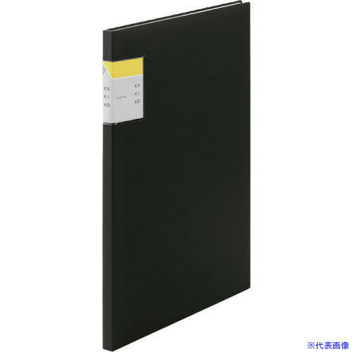 ■KING JIM クリア−ファイルカキコ A4タテ型 黒 20ポケット 8632BK(1149260)