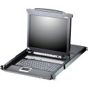 ■ATEN KVMドロワー 16ポート/17インチLCD一体型/マルチインターフェース/ショートレール CL5716MJJS(1152133)[法人・事業所限定...