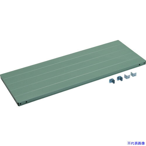オレンジブック トラスコ中山　TRUSCOTRUSCO CB型セミボルトレス軽中量棚用棚板 900X450X受け金具付 グリーン 〔品番:CBT34SGN〕[ 注番:1155276]特長●特殊断面形状により、軽量なのに強靭な棚板です。仕様●間口(mm)：900●奥行(mm)：450●色：グリーン●均等積載量(kg/段)：150●有効間口(mm)：820●棚板調整ピッチ(mm)：50仕様2材質/仕上●スチールセット内容/付属品●棚板●中棚受金具×4個●中棚受金具×4個注意●提供不可：chemSHERPA原産国（名称）日本JANコード4989999845846本体質量3.3kgオレンジブック トラスコ中山　TRUSCOTRUSCO CB型セミボルトレス軽中量棚用棚板 900X450X受け金具付 グリーン 〔品番:CBT34SGN〕[注番:1155276][本体質量：3.3kg]分類》物流・保管用品》物品棚》棚用オプション☆納期情報：メーカー直送品【法人限定＝会社名ご記入お願い致します。】