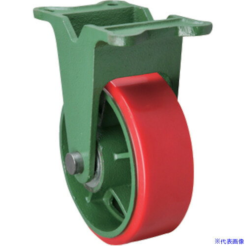 ■東北車輛製造所 鋳物製キャスター 幅広型固定金具付ウレタン車輪 125X50 125X50TKULB(1156330)[送料別途お見積り][法人限定][直送]