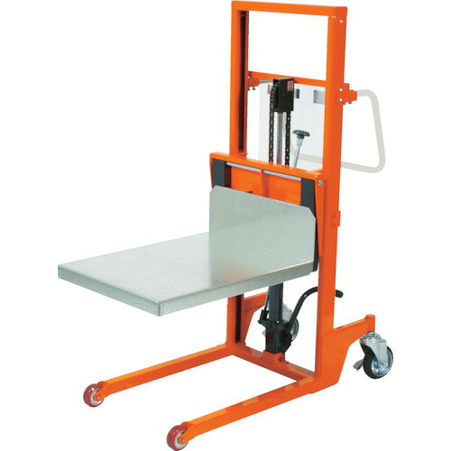 オレンジブック トラスコ中山　TRUSCOTRUSCO コゾウリフター 400kg テーブル式 H97−1203 〔品番:BEAH40012T〕[ 注番:1158403]特長●テーブルが脱着式ですので、フォークタイプとしても使えます。●狭い通路でも簡単操作、場所をとらない足踏み式のリフターです。●独創的な形状のハンドルで自在なハンドリングです。●許容荷重の20%の荷重まで約3.5倍早く上がります。●（BEN-H200には早送り装置は付いていません）●新構造のマストでガタつきを減少させスムーズな昇降を実現します。●荷物の重さによって上昇ピッチが自動的に切り替わる油圧式の早送り装置付です。●（BEN-H400タイプのみ）●過負荷防止バルブ付です。用途●荷物の昇降や運搬。仕様●均等荷重(kg)：400●テーブル寸法(mm)幅：595●テーブル寸法(mm)長さ：720●テーブル高さ(mm)：97〜1203●足踏み回数(回)：早22/遅60●全高(mm)：1621●車輪径(mm)前輪/後輪：φ80/φ150●荷重中心距離(mm)：350●前車輪：固定ウレタンキャスター2個、後車輪：自在ストッパー付ゴムキャスター2個●ストローク(mm)：1116●テーブル寸法幅(mm)：595●テーブル寸法長さ(mm)：720●昇降方式：足踏み油圧式(スピンドルオイル：ISO-VG22使用)仕様2●手動走行式材質/仕上セット内容/付属品注意●車上渡しのため、お客様での荷降ろしが必要です。重量物ですのでご注意ください。●フォークを足にかぶせた時は最低高さが上がります。●定期点検が必要な製品となりますので取扱説明書をご確認の上、点検をお願い致します。●お問い合わせが多い質問をメーカー情報に明記しております。●添付動画は同シリーズ品での参考動画となります。原産国（名称）日本JANコード4989999950809本体質量110kgオレンジブック トラスコ中山　TRUSCOTRUSCO コゾウリフター 400kg テーブル式 H97−1203 〔品番:BEAH40012T〕[注番:1158403][本体質量：110kg]分類》搬送機器》リフター・ハンドパレットトラック》テーブル式リフター☆納期情報：メーカー直送品（送料元払い）【法人限定＝会社名ご記入お願い致します。】 ※北海道・沖縄・離島は運賃別途商品も含む