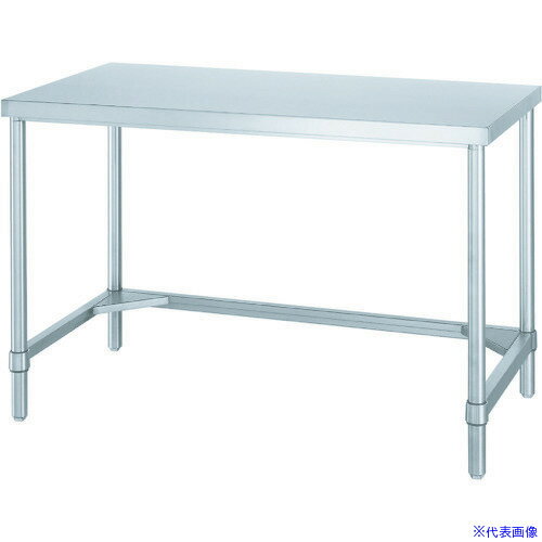 ■シンコー ステンレス作業台(三方枠タイプ・SUS430) 600×450×800 WT6045(1161583)[法人限定][直送元]