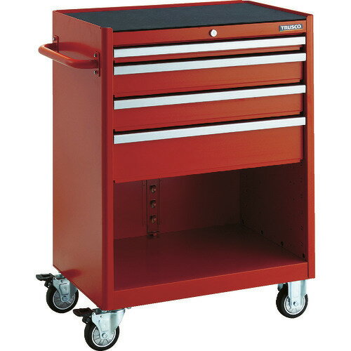 ■TRUSCO ローラーキャビネット 引出4段 50X1 100X2 150X1 TRC121R(1164789)[法人限定][直送元]