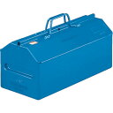 ■TRUSCO 山型中皿付工具箱 533X212X260 ブルー L530B(1173197)