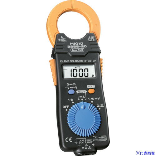 オレンジブック トラスコ中山　TRUSCOHIOKI AC/DCクランプメータ 3288−20 書類3点付 〔品番:328820SYORUI3TENTUKI〕[ 注番:1173824]特長●軽量、小型のAC/DCクランプメータです。●高調波成分まで含めて指示する真の実効値型です。 ●設備機器の消費電流など小電流の測定に対応しています。●小型ながら電圧、抵抗、導通チェック機能を搭載しています。用途●電気工事全般に。●ブレーカ容量など負荷電流の確認用●屋内電気工事・電気設備の工事・メンテナンス用。仕様●直流電流(A)：1000●交流電流(A)：1000●直流電圧(V)：600●交流電圧(V)：600●抵抗(Ω)：41.99M●電源(V)：コイン型リチウム電池(CR2032)×1個(付属)●検波方式：真の実効値整流(RMS)●幅(mm)：57●奥行(mm)：16●高さ(mm)：180●校正書類：〇●最大測定導体径(mm)：35●最大表示カウント：4200●測定電流(交流/直流/交直両用)：交直両用●電源：コイン型リチウム電池(CR2032)×1個(付属)仕様2●適合規格：EN61010(安全)、EN61326(EMC)、電流測定カテゴリ：CAT3 600V、電圧測定カテゴリ：CAT3 300V、CAT2 600V●測定機能：導通●機能：オートレンジ、数値ホールド、オートパワーセーブ(APS)、過入力警告(OF)、ゼロアジャスト材質/仕上セット内容/付属品●検査成績書●校正証明書●トレーサビリティ体系図●テストリード(L9208)×1●携帯用ケース(9398)×1●コイン型リチウム電池(CR2032)(本体内蔵モニター用)●取扱説明書×1注意●校正証明書にお客様名は記載しておりません。原産国（名称）日本JANコード本体質量150gオレンジブック トラスコ中山　TRUSCOHIOKI AC/DCクランプメータ 3288−20 書類3点付 〔品番:328820SYORUI3TENTUKI〕[注番:1173824][本体質量：150g]《包装時基本サイズ：225×85×45》〔包装時質量：290g〕分類》測定・計測用品》工業用計測機器》クランプメーター☆納期情報：メーカー取り寄品（弊社より発送）