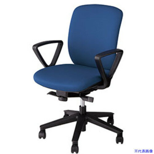 ■NAIKI 事務用チェア ブルー 固定肘付 ビニールレザー VE511BL(1190556)[送料別途お見積り][法人限定][外直送]