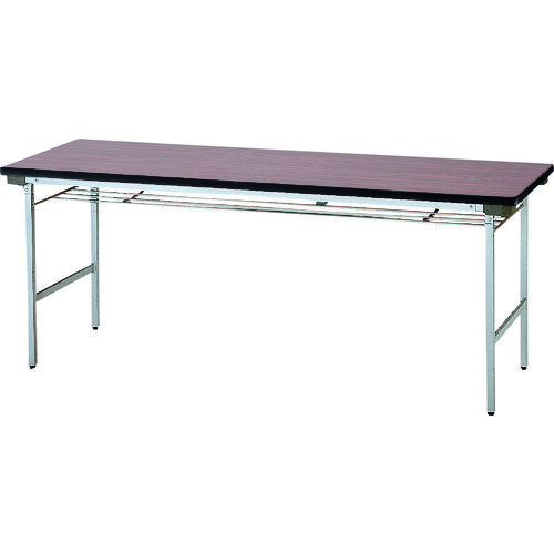 ■TOKIO 折りたたみテーブル 棚付 1500X600mm ローズ TFA1560SER(1199271)[送料別途お見積り][法人限定][外直送]