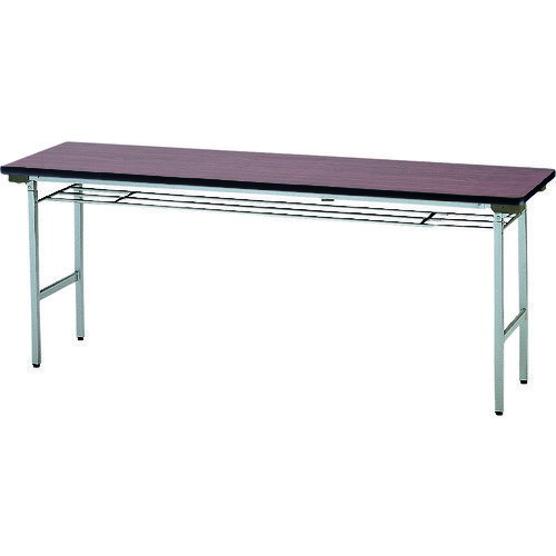 ■TOKIO 折りたたみテーブル 棚付 1800×450mm ローズ ローズ TF1845(RO)(1200994)[送料別途お見積り][法人限定][外直送]