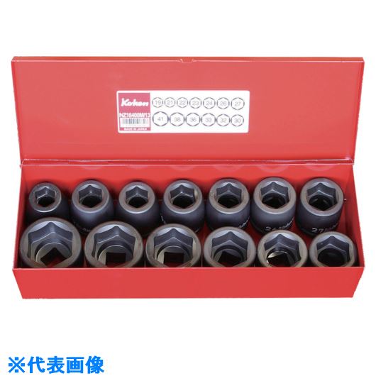 オレンジブック トラスコ中山　TRUSCOKo−ken 19mm差込 インパクト6角ソケットセット 13ヶ組 〔品番:16201M〕[ 注番:1210391]特長●インパクト6角ソケットセットです。仕様●対辺形状：6角仕様2●13ヶ組材質/仕上●クロムモリブデン鋼(SCM435)セット内容/付属品注意●抜け止め用のCリング（Oリング・ピン）は付属しておりません。原産国（名称）日本JANコード4991644506798本体質量6.8kgオレンジブック トラスコ中山　TRUSCOKo−ken 19mm差込 インパクト6角ソケットセット 13ヶ組 〔品番:16201M〕[注番:1210391][本体質量：6.8kg]《包装時基本サイズ：110×320×70》〔包装時質量：6800g〕分類》手作業工具》ソケットレンチ》ソケットビット☆納期情報：メーカー取り寄品（弊社より発送）