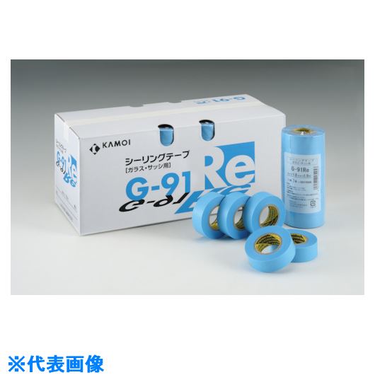 ■カモ井 マスキングテープ ガラス・サッシ用(7巻入)【単位：PK】 G91REJAN18(1218209)×100[送料別途見積り][法人・事業所限定][掲外取寄](4)