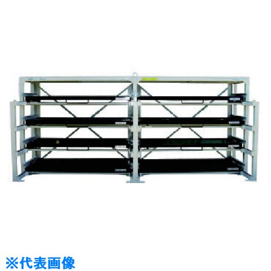 ■日向 フルスライド式収納棚 スライダ−ラック H8W−1500×800×450H H8W1500450H(1228608)[送料別途お見積り][法人限定][外直送]