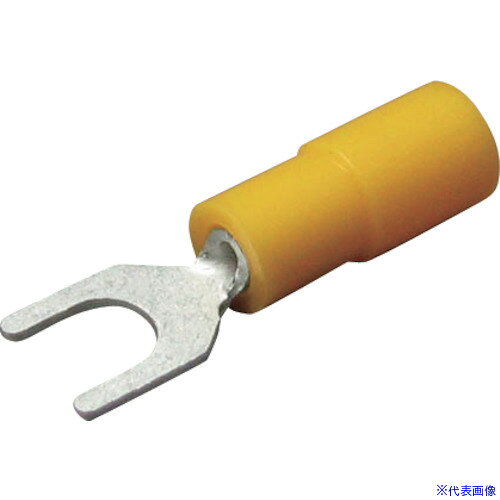 ■ニチフ 環境配慮形 絶縁被覆付圧着端子 (Y形)先開形 TMEX 0.3Y-4N-YEL (100P) TMEX0.3Y4NYEL(1229457)