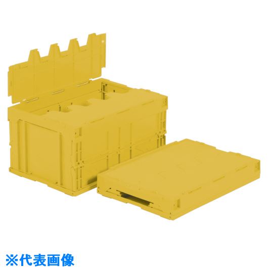 オレンジブック トラスコ中山　TRUSCOサンコー フタ一体型折りたたみコンテナー 551210 サンクレットオリコン40B (底面嵌合突起有) 41.5L イエロー 〔品番:SKSO40BYE〕[ 注番:1237496]特長●一体化されたフタが特長的なサンクレットオリコンは、フタの紛失防止やサンファスナーとの併用により、機密性を高める機能性の高いオリコンです。●折りたたむことで保管スペースを1/4にまで縮小可能です。●限られたスペースを有効活用できます。●折りたたむことにより返送時の輸送効率を大幅に向上させ、運送費の削減にも寄与します。仕様●容量(L)：41.5●色：イエロー●外形寸法(mm)間口：538●外形寸法(mm)奥行：368●外形寸法(mm)高さ：284●有効内寸(mm)間口：491●有効内寸(mm)奥行：331●有効内寸(mm)高さ：254●折りたたみ高さ(mm)：92●適合カード差し(別売)：両短辺21型●オプション：サンファスナー1、3、4型●両短辺中央に135×170mmの段差(0.4mm)付印刷面有仕様2材質/仕上●ポリプロピレン（PP）セット内容/付属品注意原産国（名称）日本JANコード本体質量2760gオレンジブック トラスコ中山　TRUSCOサンコー フタ一体型折りたたみコンテナー 551210 サンクレットオリコン40B (底面嵌合突起有) 41.5L イエロー 〔品番:SKSO40BYE〕[注番:1237496][本体質量：2760g]分類》物流・保管用品》コンテナ・パレット》折りたたみコンテナ☆納期情報：オレンジブック掲載以外でメーカー直送品【法人限定＝会社名ご記入お願い致します。】