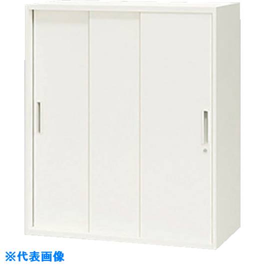 ■NAIKI 収納庫 CWS型 スチール引違い書庫(3枚扉) W800×D400×H1050 CWS0811H3WW(1241613)[送料別途お見積り][法人限定][外直送]