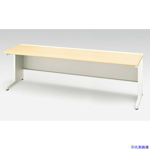 ■NAIKI 平デスク(引出し無し) XEHH型/天板:シルクウッド 本体:クリアーホワイト/W2400×D700×H720 XEHH247FDNWS(1253388)[送料別途お見積り][法人限定][外直送]