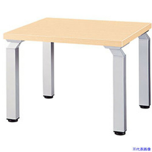 ■NAIKI コーナーテーブル ウエイク WK型/天板:シルクウッド 脚:シルバー /W600×D600×H450 WKD066SVS(1255018)[送料別途お見積り][法人限定][外直送]