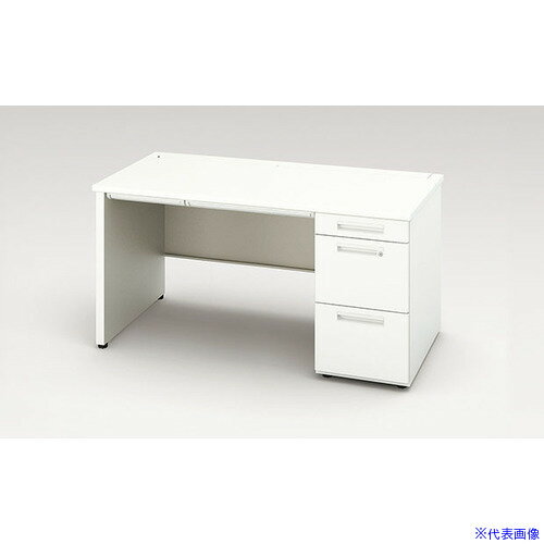 ■NAIKI 片袖デスク(パネル脚) XEHH型/天板:ホワイト 本体:クリアーホワイト/W1400×D700×H720 XEHH147GPWH(1255565)[送料別途お見積り][法人限定][直送]