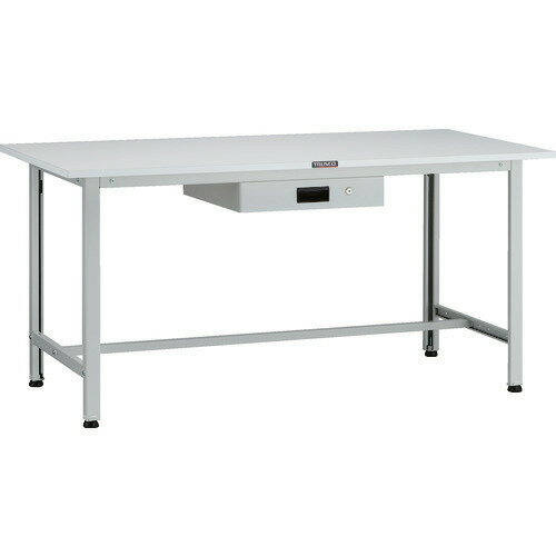 ■TRUSCO 軽荷重作業台(200kg)AO型 1500X600XH740 薄型1段引出付 ホワイト色 AO1560UDK1(1259155)[法人限定][直送元]