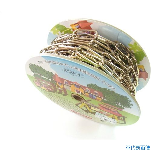 ■ニッサチェイン 鉄カラーリンクC 15m巻 金 RIL30EGD(1259939)