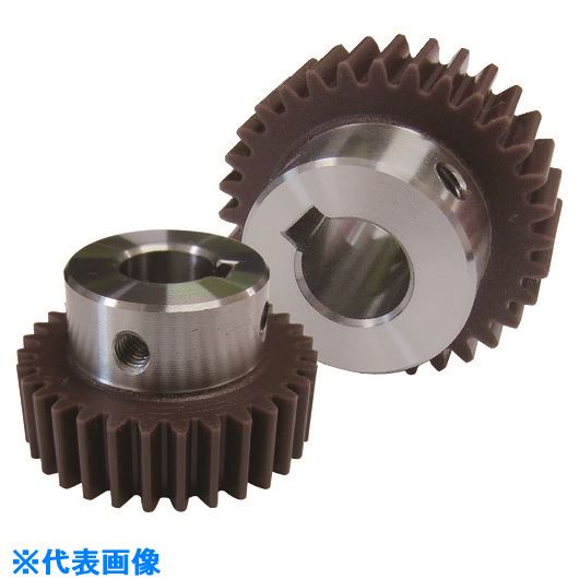 オレンジブック トラスコ中山　TRUSCOKHK 融着平歯車NSU1.5-32J17 〔品番:NSU1.532J17〕[ 注番:1265225]特長●ナイロン製の歯部にS45Cのボスを融着固定して、キーみぞ、タップ等の安全性を高めています。用途●動力伝達用歯車。仕様●歯数：32●形状：S1K●基準円直径(mm)：48●歯幅(mm)：15●穴径(mm)：17●モジュール：1.5●歯先円直径：51●全長(mm)：27●ボス径(mm)：33●ボス長さ(mm)：12●タップ：M4●キー溝：5×2.3●ねじ穴位置：6仕様2●歯車精度：JIS B 1702-1 N9 級相当●歯面硬度：(115〜120HRR)●歯形：並歯●表面処理：なし●圧力角：20°●歯面仕上げ：切削●歯切基準面：穴(H7)●熱処理：なし●追加工可否：不可材質/仕上●MC602STセット内容/付属品注意●本製品は受託加工品のため、注文後3日でメーカー完成いたします。（物流は含んでおりません）●注文後すぐに加工に入るためキャンセルできない製品です。●1個の販売でありセット販売ではございません。原産国（名称）日本JANコード本体質量0.18kgオレンジブック トラスコ中山　TRUSCOKHK 融着平歯車NSU1.5-32J17 〔品番:NSU1.532J17〕[注番:1265225][本体質量：0.18kg]《包装時基本サイズ：64×64×46》分類》メカトロ部品》軸受・駆動機器・伝導部品》歯車☆納期情報：メーカー取り寄品（弊社より発送）