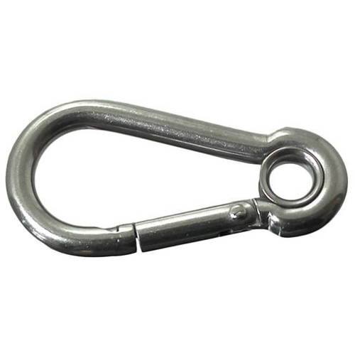 オレンジブック トラスコ中山　TRUSCOニッサチェイン ステンレス環付スプリングフック 5mm 〔品番:B1612〕[ 注番:1266102]特長●水回りに最適なステンレス製です。●開口部がスプリング式のため、手軽に開閉できます。●リングが付いていますので、絡まりを防ぎます。用途●チェイン・ワイヤーロープなどの連結、末端の金具として。仕様●品名：SAH1050●全長(mm)：50●A(mm)：15●B(mm)：6●C(mm)：7●D(mm)：5●L(mm)：50●参考使用荷重(kg)：50仕様2●ステンレス環付スプリングフック5mm材質/仕上●本体：ステンレスセット内容/付属品注意●急激に荷重をかける、角度をつけて吊るなど、適正荷重は使用条件によって変わります。●荷重をかけすぎないでください。原産国（名称）中国JANコード4968462016129本体質量18gオレンジブック トラスコ中山　TRUSCOニッサチェイン ステンレス環付スプリングフック 5mm 〔品番:B1612〕[注番:1266102][本体質量：18g]分類》金物・建築資材》建築金物》チェーン☆納期情報：メーカー取り寄品（弊社より発送）