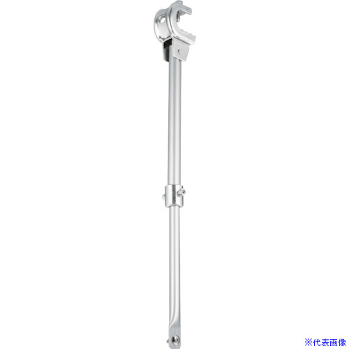 ■岡田 カーテンレール D40クリップ付伸縮吊棒1600(850〜1600mm) 15Y84(1275308)[送料別途お見積り][法人限定][掲外取寄]