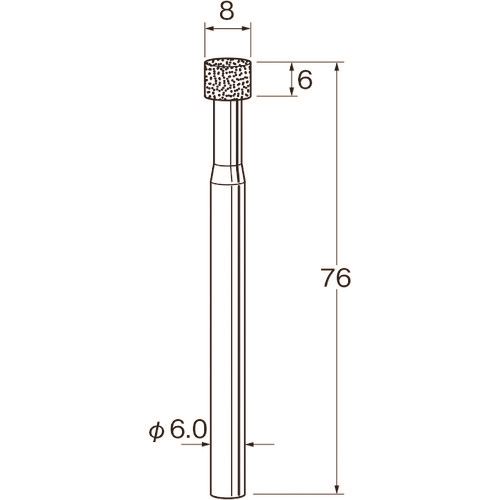 ■リューター 機械研削用レジンボンド軸付ボラゾン砥石(インターナル研削用) N7608(1282497)[送料別途見積り][法人・事業所限定][掲外取寄]