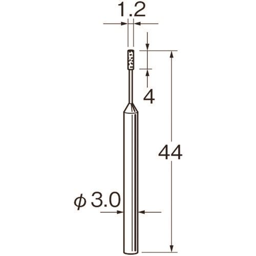 ■リューター 機械研削用軸付電着ボラゾン砥石(インターナル研削用)N5312 N5312(1283212)[送料別途見積り][法人・事業所限定][掲外取寄]