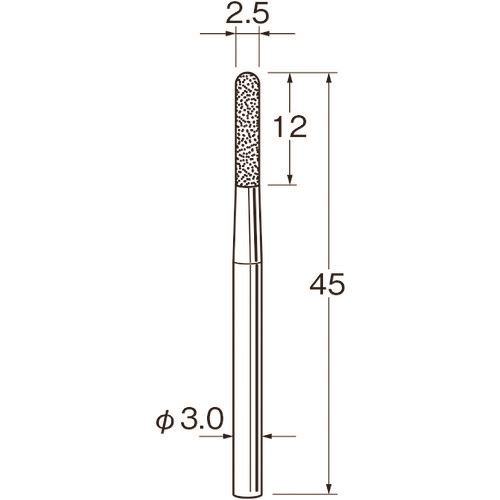 ■リューター 軸付電着ボラゾン砥石N1225 N1225(1283430)[送料別途見積り][法人・事業所限定][掲外取寄]