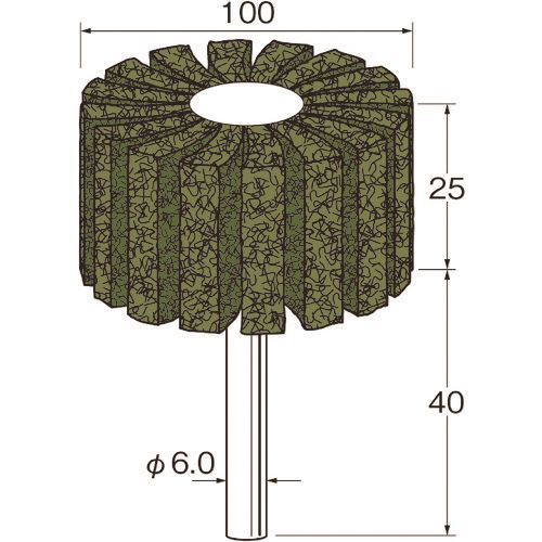 ■リューター スポンジサンダー外径(mm)：100粒度(#)：400軸長(mm)：40 S2354(1283630)[送料別途見積り]..
