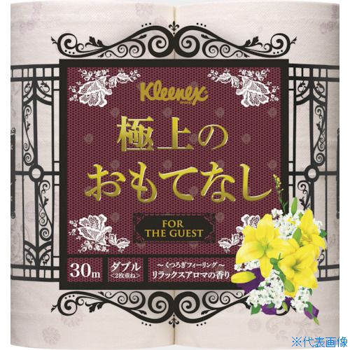 Tissue - ■クレシア トイレットペーパー クリネックス 極上のおもてなし ホワイト(4ロール×10Pk=40個入) 22810(1283923)[送料別途お見積り][法人限定][メーカー取寄]