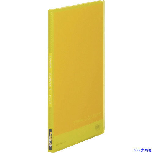 ■KING JIM シンプリ−ズクリア−ファイル(透明) A4タテ型 黄 20ポケット 186TSPY(1291190)
