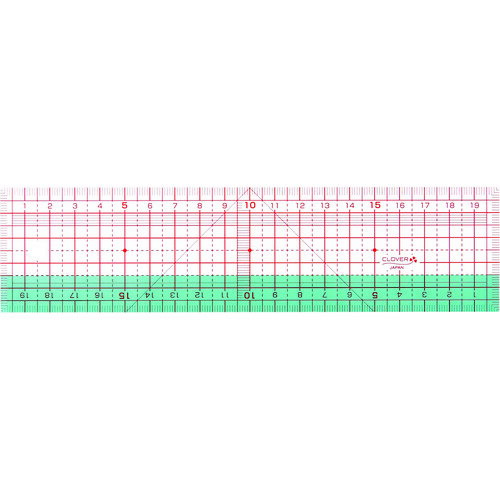 オレンジブック トラスコ中山　TRUSCOCLOVER 方眼定規 20cm 〔品番:25054〕[ 注番:1293942]特長●幅広のサイズで平行線が正確に引けます。●目盛は消えにくい特殊印刷を施しています。●濃い色の生地や柄入りの生地の上でも、グリーンゾーンで見ると目盛が読み取りやすくなります。●曲線（アール）部分を測るため、定規に柔軟性のある素材を使用しています。用途●ソーイングやニットの製図、縫いしろ付けに最適な定規です。仕様●全長(mm)：200仕様2●幅50mmX長さ200mm材質/仕上●PET樹脂セット内容/付属品注意●極端に折り曲げないでください。●元の状態に戻りにくくなります。原産国（名称）日本JANコード4901316250546本体質量15gオレンジブック トラスコ中山　TRUSCOCLOVER 方眼定規 20cm 〔品番:25054〕[注番:1293942][本体質量：15g]《包装時基本サイズ：220×55×1》〔包装時質量：16g〕分類》オフィス・住設用品》文具・事務用品》定規☆納期情報：メーカー取り寄品（弊社より発送）