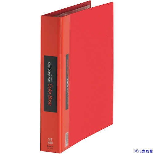 ■KING JIM クリア−Fカラ−ベ−ス差替式 赤 1393R(1295961)[送料別途お見積り][法人限定][掲外取寄]