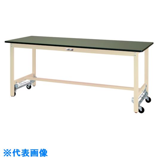 ■ヤマテック 軽量作業台 ワークテーブル300シリーズ ワンタッチ移動タイプ W900×D600×H740mm グリーン/..
