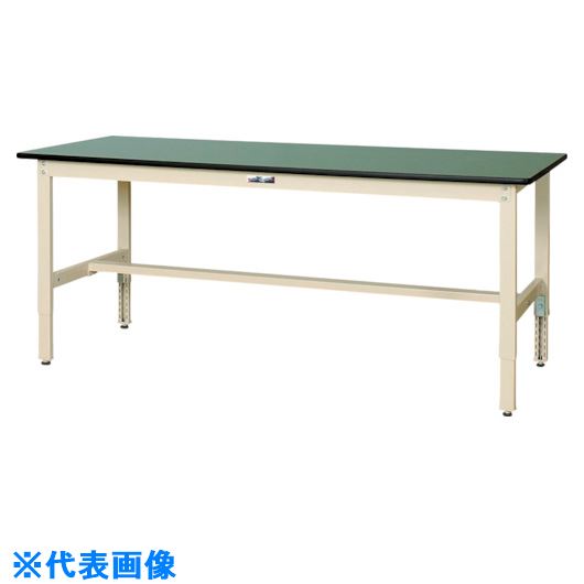 ■ヤマテック 軽量作業台 ワークテーブル300シリーズ 高さ調整タイプ 塩ビシート天板 W1800×D750×H600〜..