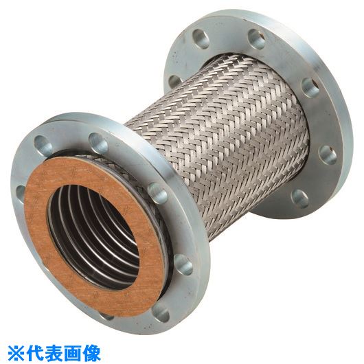 ■NFK 非溶接フランジ式フレキシブルホース/防振ジョイント フランジ10K/SS400(接液部SUS304) 200A×1500L NK630010KSS400200A1500L(1317085)[法人・事業所限定][外直送元]