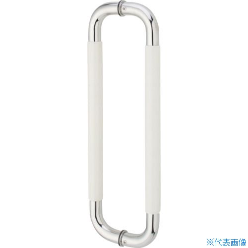 ■MK ナチュラルO型ハンドル 30ΦX450mm 鏡面クローム ホワイト W500045S(1317942)